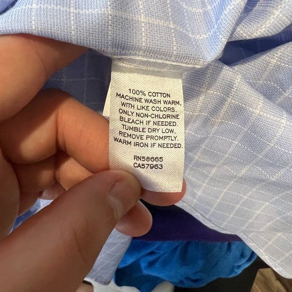 NWT NORDSTROM Light Blue White Waffle Print Long Sleeve Button Down Dress Shirt - Picture 9 of 10